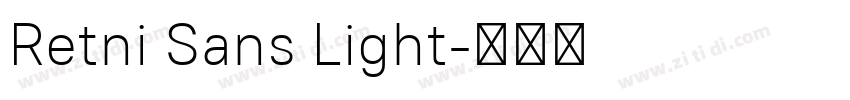 Retni Sans Light字体转换